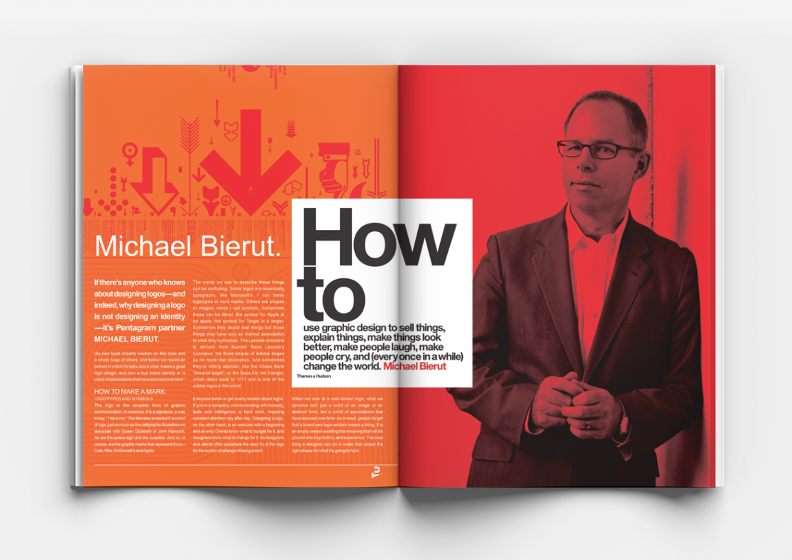 Michael Bierut_TU Magazine spread_Angelika Rynduch_Graphic Design