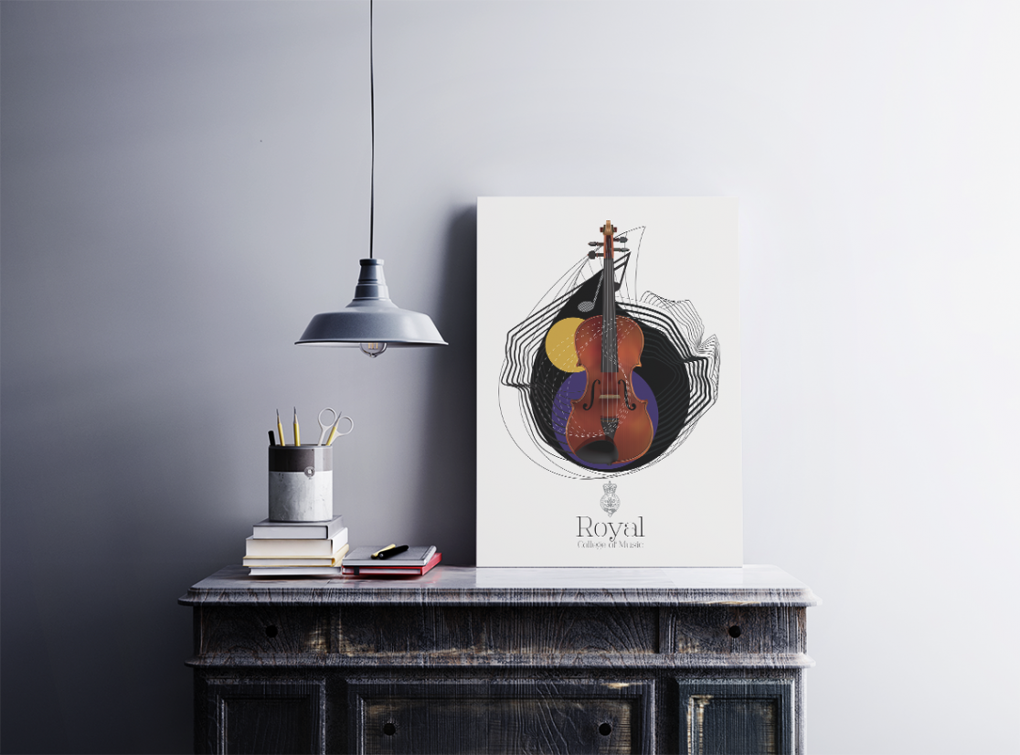 Violin_Angelika Rynduch_design_Vector Illustration_Poster mockup